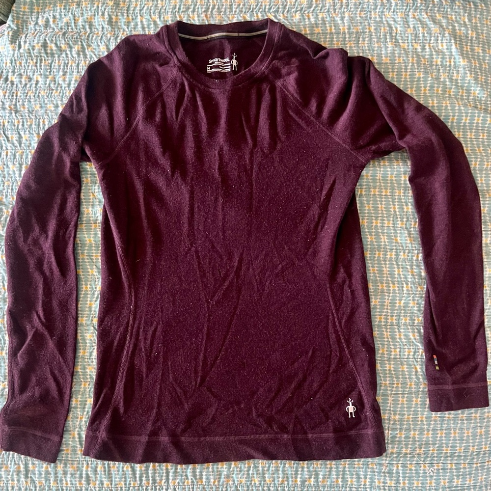 Smartwool Red Fitted Long Sleeve Hoodie